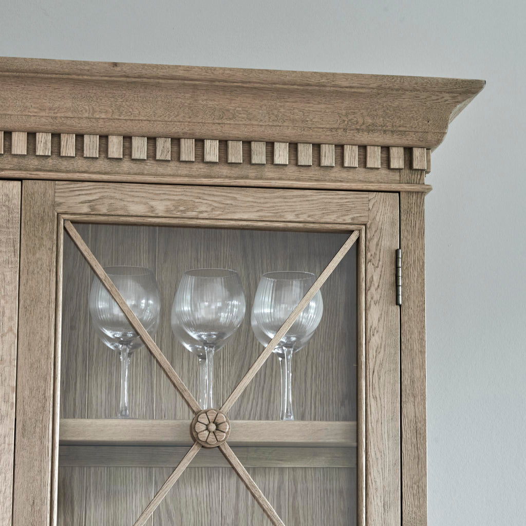 Large Oak Display Cabinet