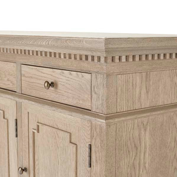 Large Oak Sideboard - Claremont Sideboard - Dentil Moulding