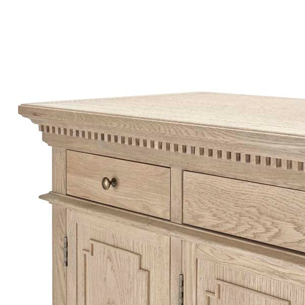 Large Oak Sideboard - Claremont Sideboard - Dentil Moulding