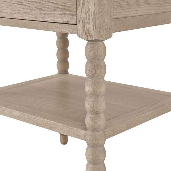 Rectangular Side Table With Bobbin Legs