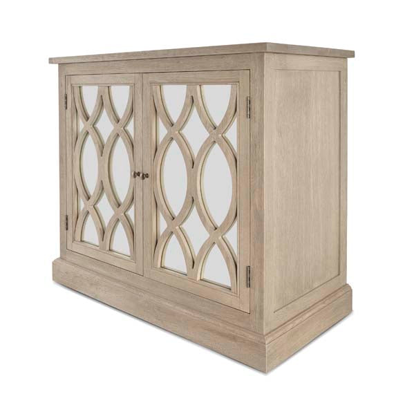 Mirrored Oak Sideboard - Small