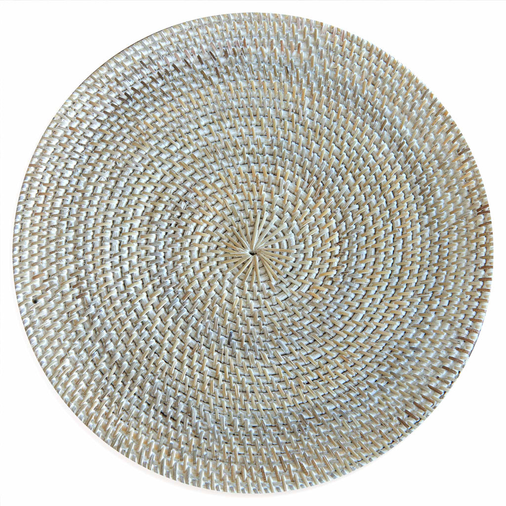 Rattan Placemat White Front