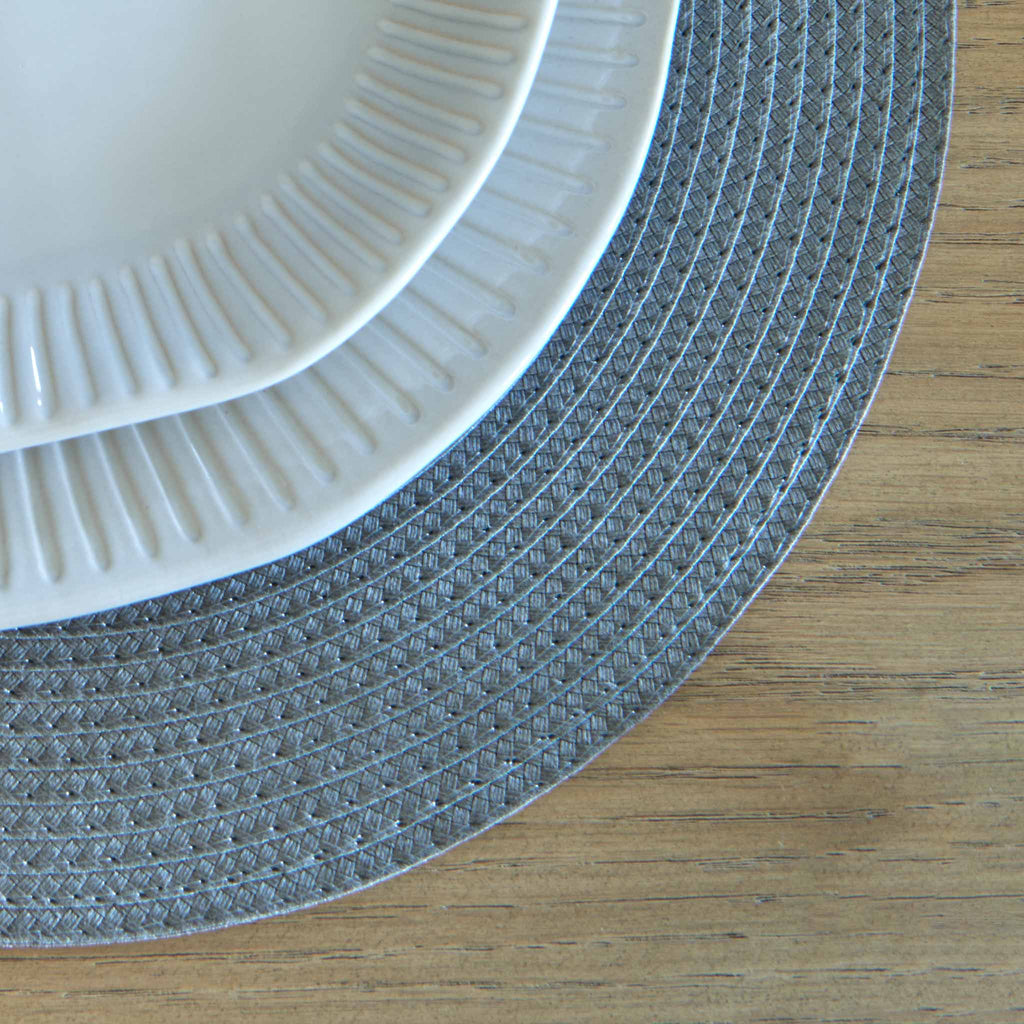 Ribbed Placemat Storm Grey