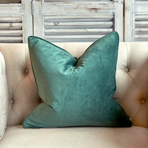 Luxe Velvet Cushion Eucalyptus - Small